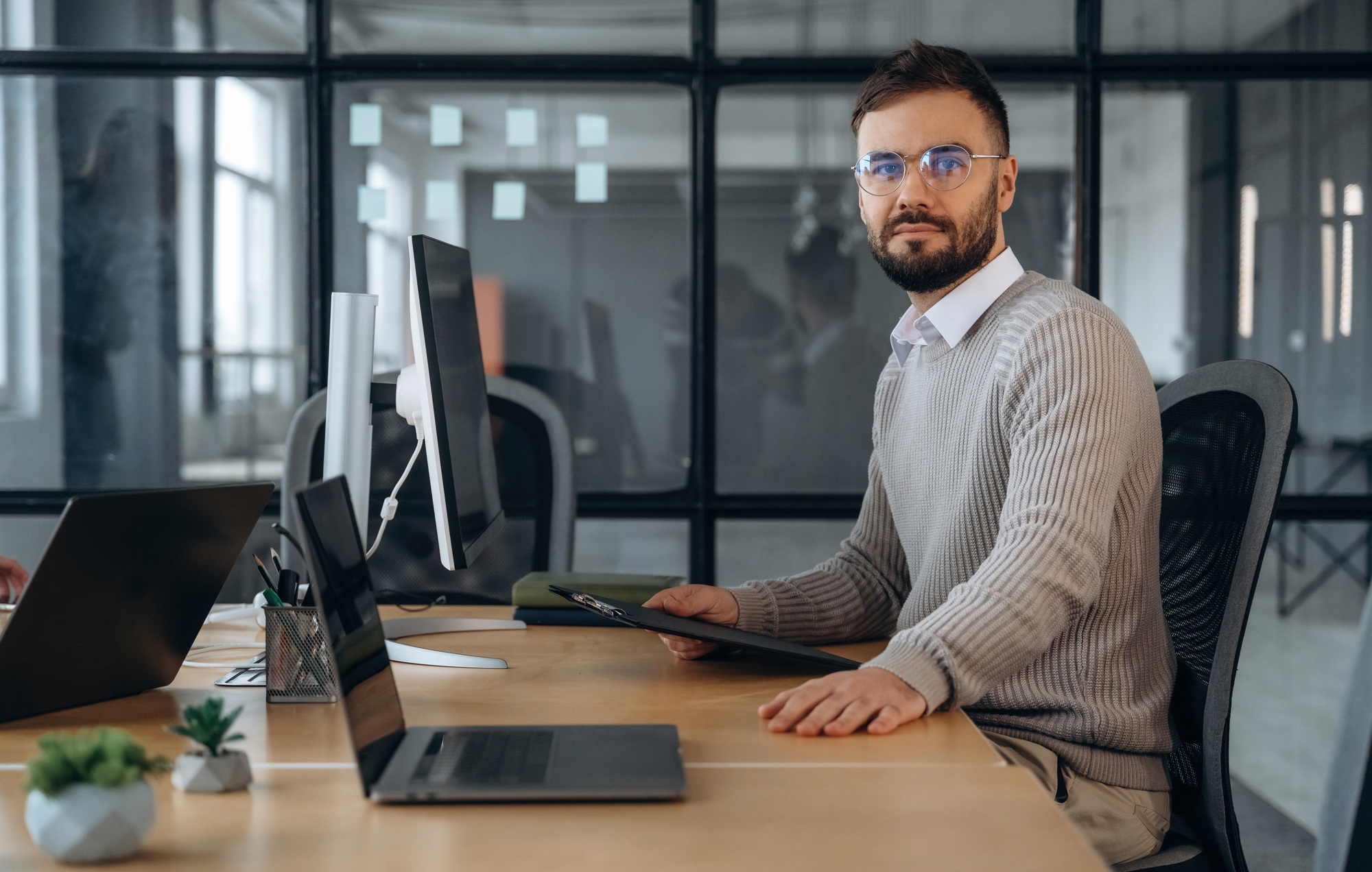 Businessman is working in the office